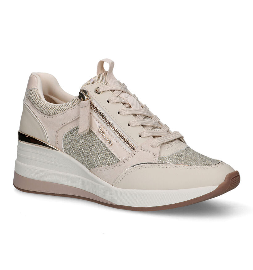 Tamaris Baskets casual en Beige pour femmes (320518) - pour semelles orthopédiques