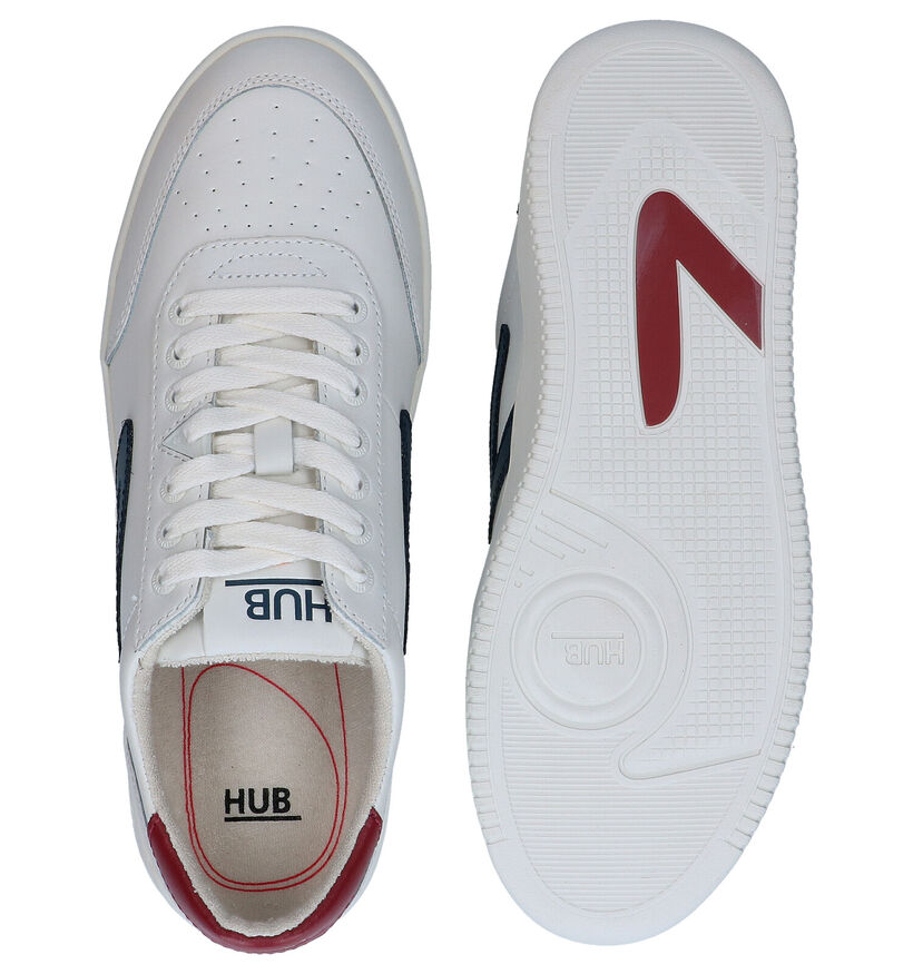 Hub Baseline Witte Sneakers in leer (279401)