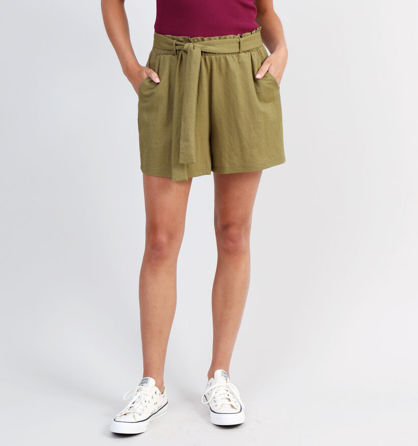 Pieces Linda Short en Khaki pour femmes (326823)