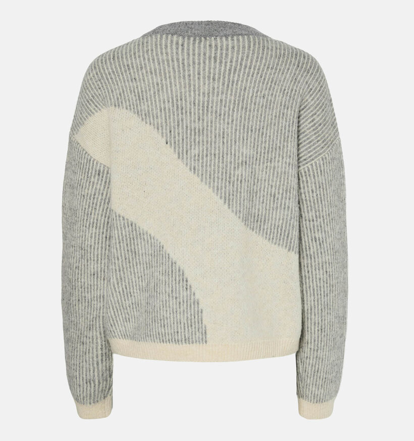 Pieces Linna Knit Grijze Trui Pieces Linna Knit Grijze Trui voor dames (361148)