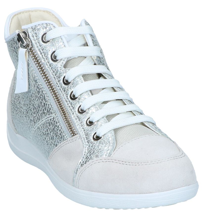 Zilveren Geklede Sneakers Geox Myria in kunstleer (240303)