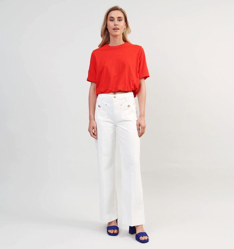 Vero Moda Penny Rode Cropped T-shirt voor dames (358796)