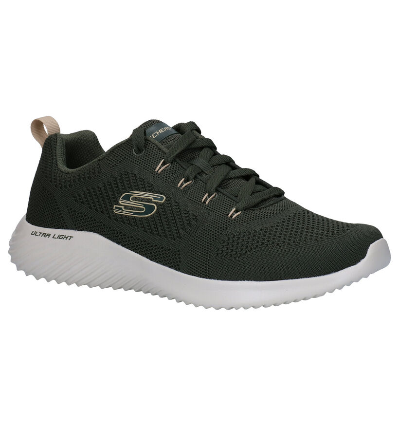 Skechers Bounder Zwarte Sneakers in stof (287098)