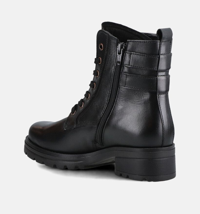 Gabor Zwarte Boots met Veters en Rits voor dames (380308) - geschikt voor steunzolen