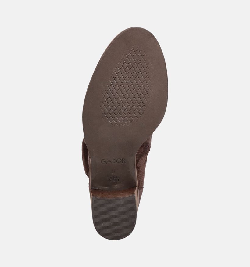 Gabor Comfort Donkerbruine Enkellaarzen met Hak voor dames (380088)