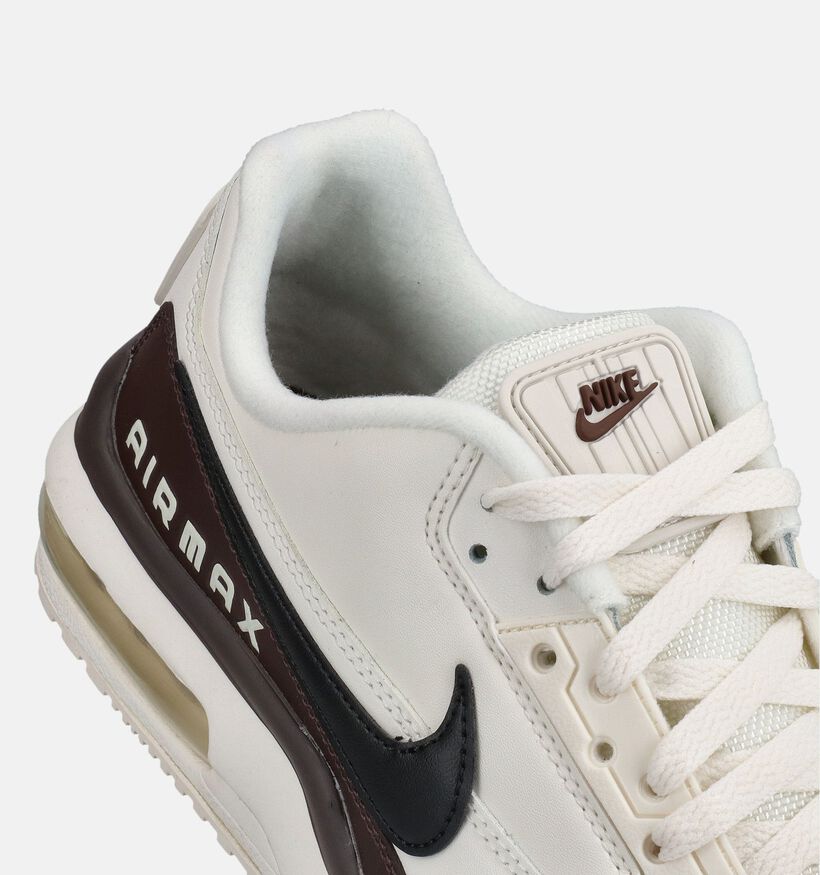 Nike Air Max LTD 3 Baskets basses en Blanc/Brun pour hommes (372918) - pour semelles orthop&eacute;diques