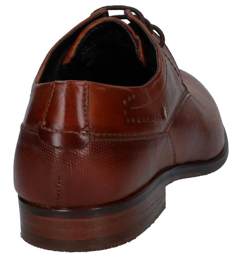 Geklede Veterschoen Bugatti Cognac, , pdp