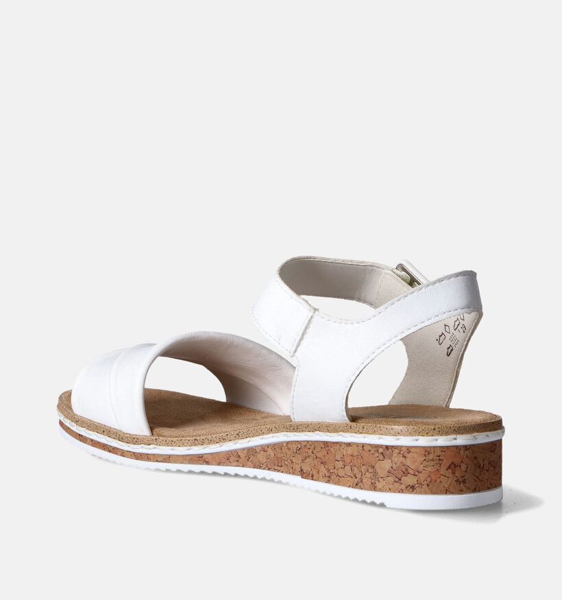 Rieker Witte Sandalen met Sleehak voor dames (354934)