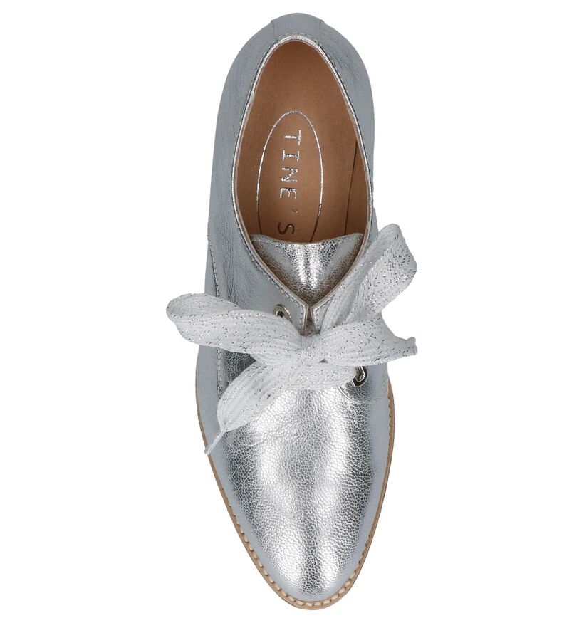 Zilveren Veterschoenen Tine's met Dikke Zolen, , pdp