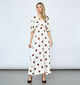 Sisters Point Gisela Robe mi-longue en Blanc/Brun pour femmes (382248)