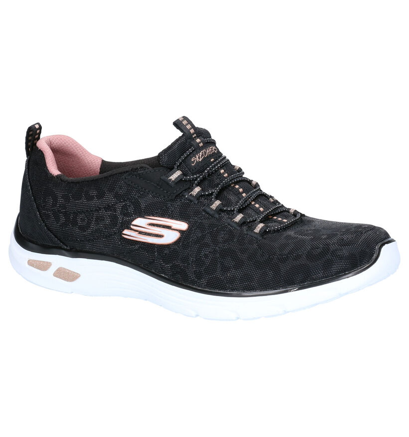 Skechers Empire D'Lux Zwarte Sneakers in stof (264498)