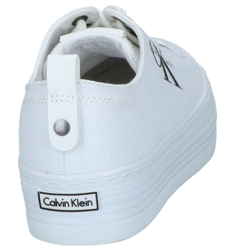 Calvin Klein Baskets basses en Blanc en textile (269191)