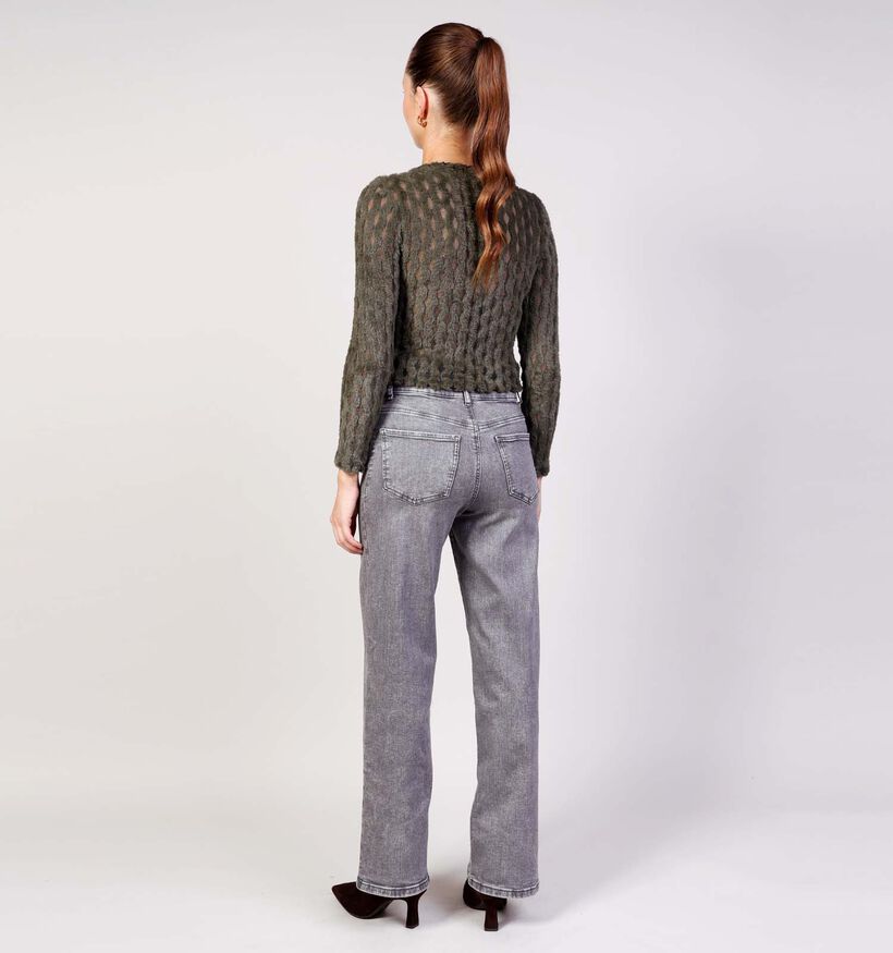 JDY Felina Grijze Straight Leg Jeansbroek voor dames (362425)