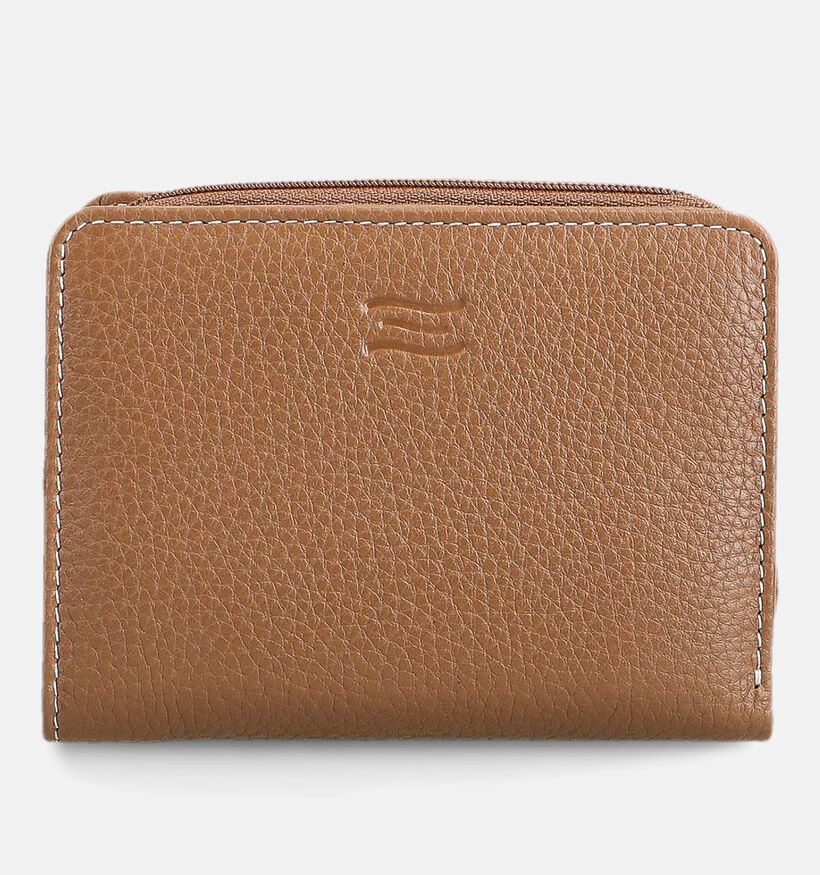 Crinkles Bruine Portemonnee met Rits voor dames (381746)