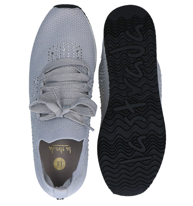 La Strada Chaussures à lacets en Gris clair en textile (292909)
