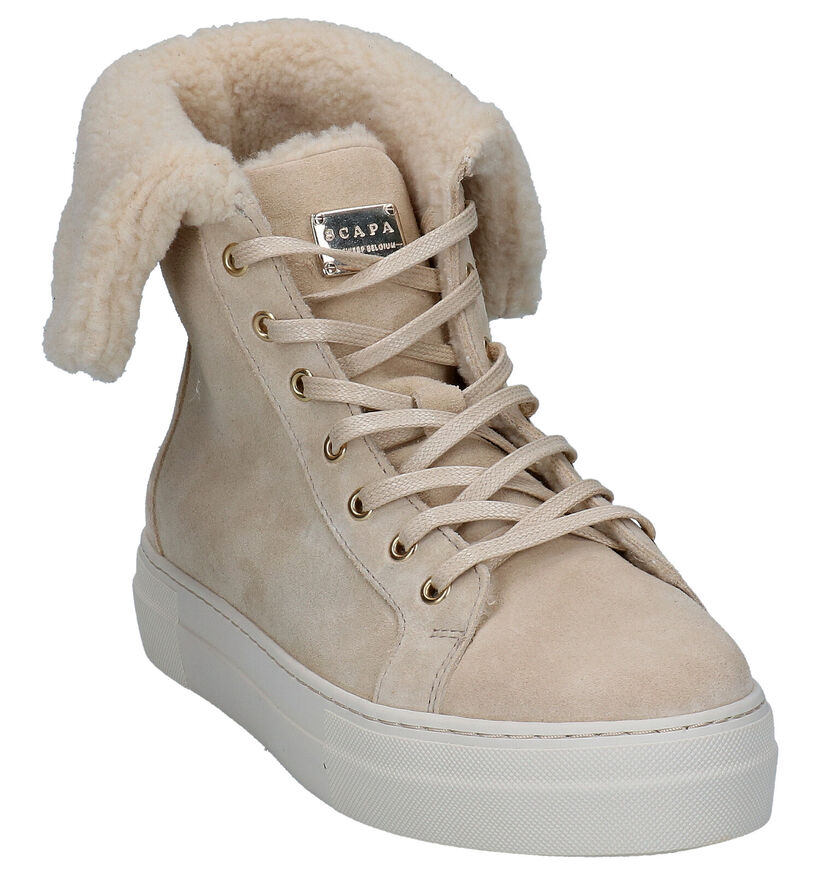 Scapa Ecru Boots in daim (297904)