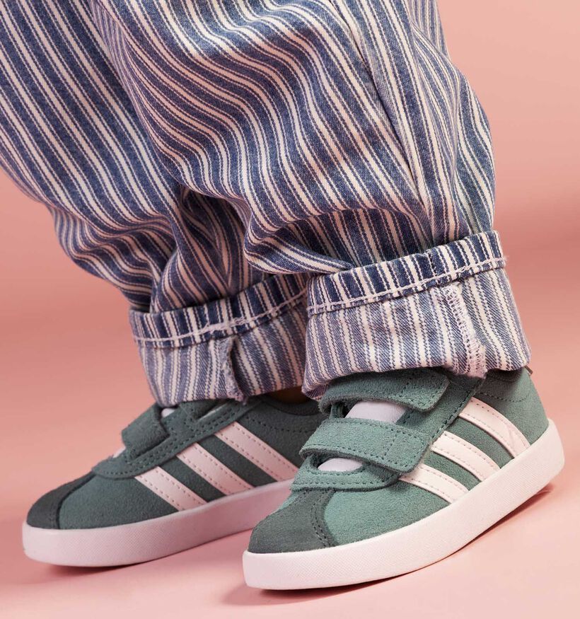 adidas VL Court 3.0 Groene Sneakers voor jongens, meisjes (365357) - geschikt voor steunzolen