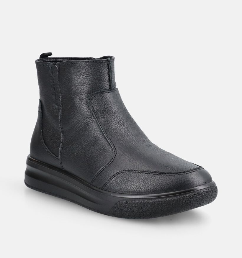 Ara Firenze Bottines motardes en Noir pour femmes (380003) - pour semelles orthop&eacute;diques