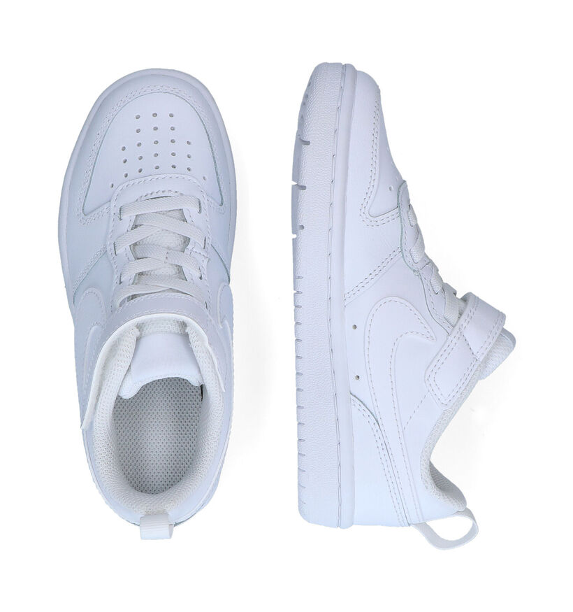 Nike Court Borough Low Baskets en Blanc pour filles, garçons (302140)