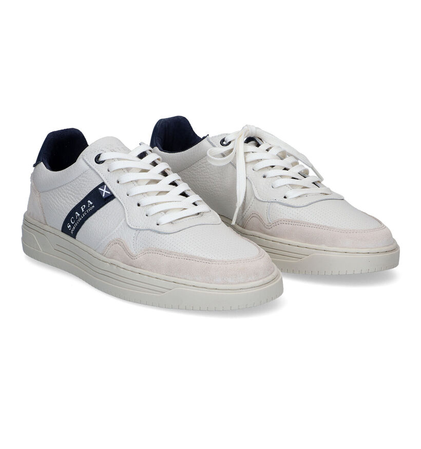 Scapa Witte Sneakers in daim (307034)