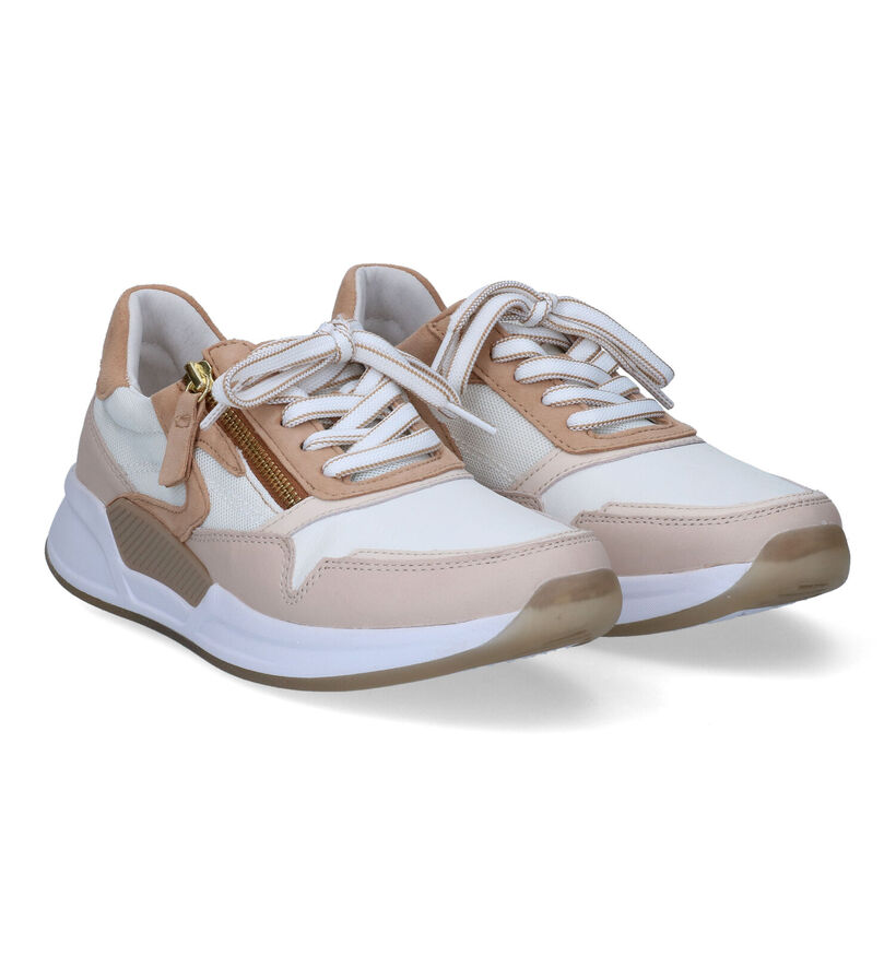 Gabor Rollingsoft Beige Sneakers voor dames (306122) - geschikt voor steunzolen