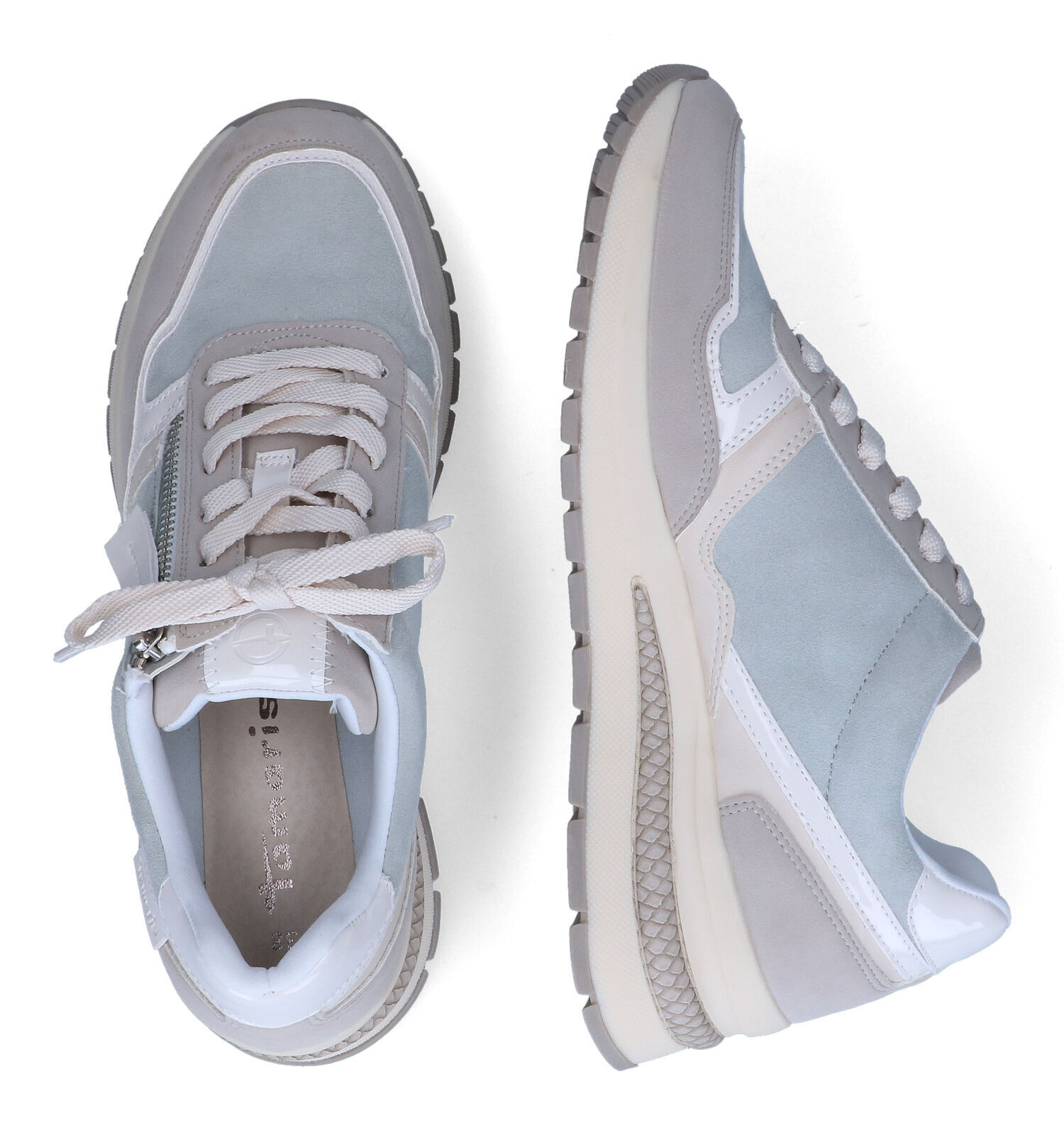 Tamaris shop blauwe sneakers