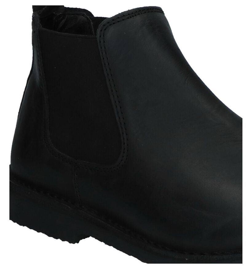 Jack & Jones Zwarte Chelsea Boots in leer (226051)