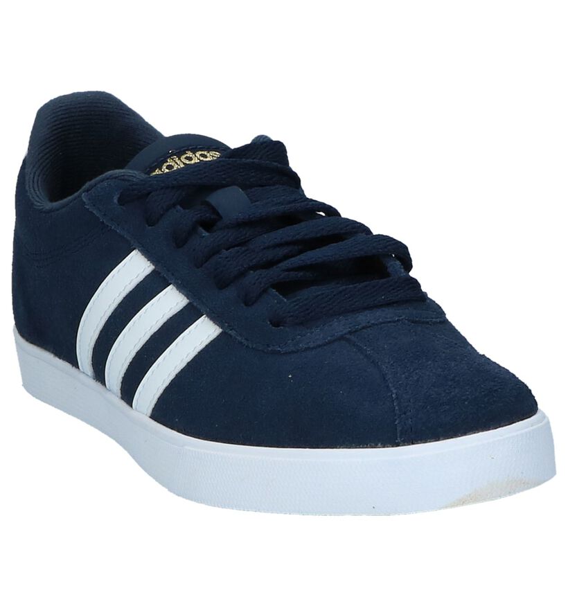 adidas Courtset Baskets en Gris en cuir (276455)