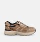 Marco Tozzi Gouden/Bruine Sneakers met Veter en Rits voor dames (376547) - geschikt voor steunzolen