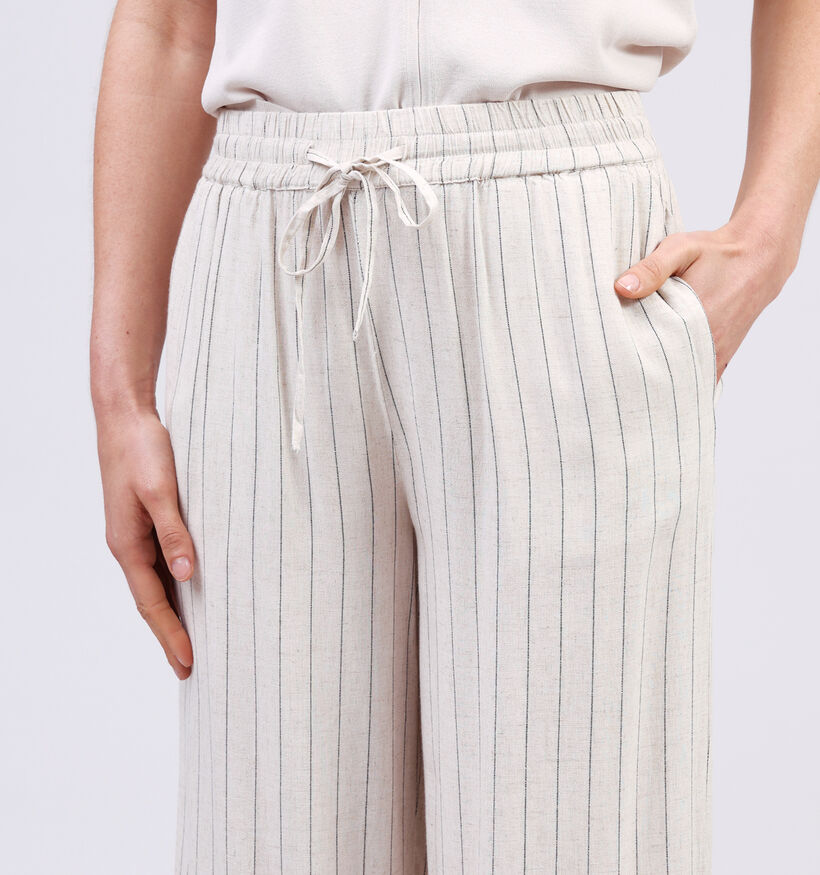 Pieces Pia Beige Wijde broek voor dames (351108)