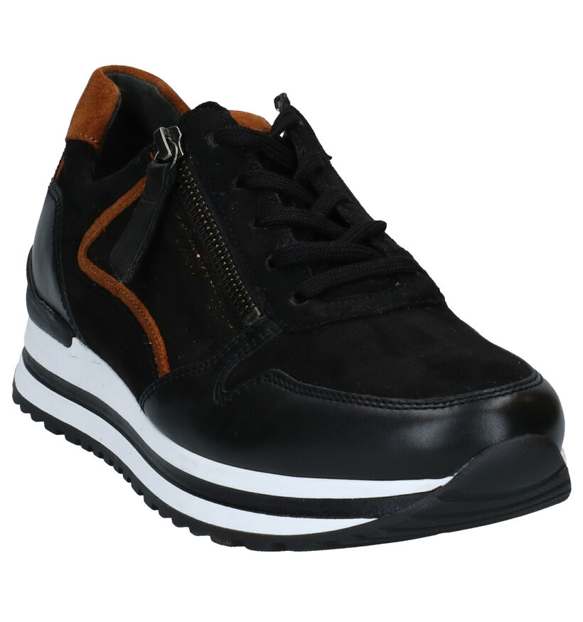 Gabor OptiFit Chaussures à Lacets en Noir en cuir (282283)