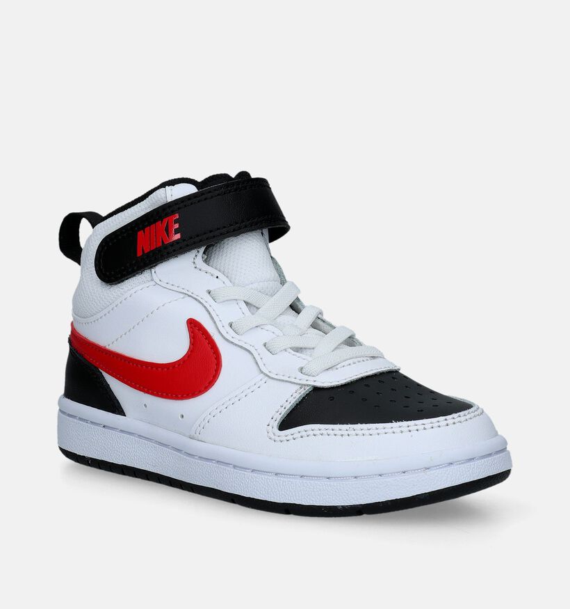 Nike Court Borough Mid 2 Witte Sneakers voor jongens, meisjes (341569) - geschikt voor steunzolen