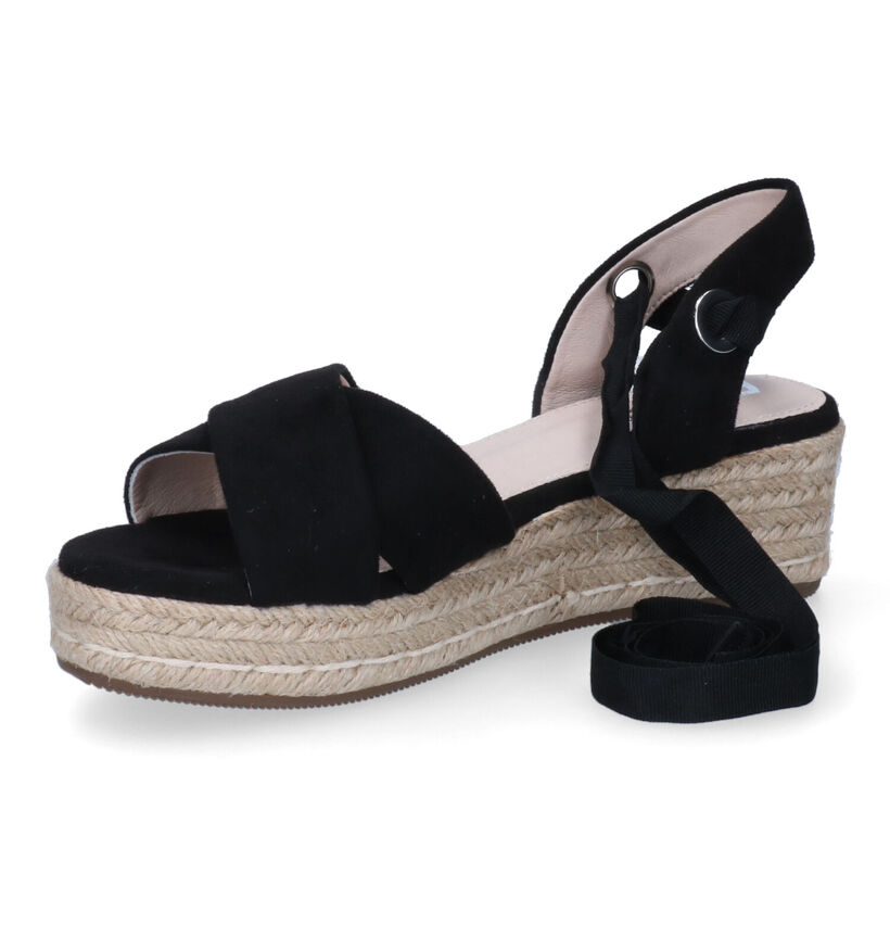 Posh by Poelman Zwarte Sandalen in stof (303353)