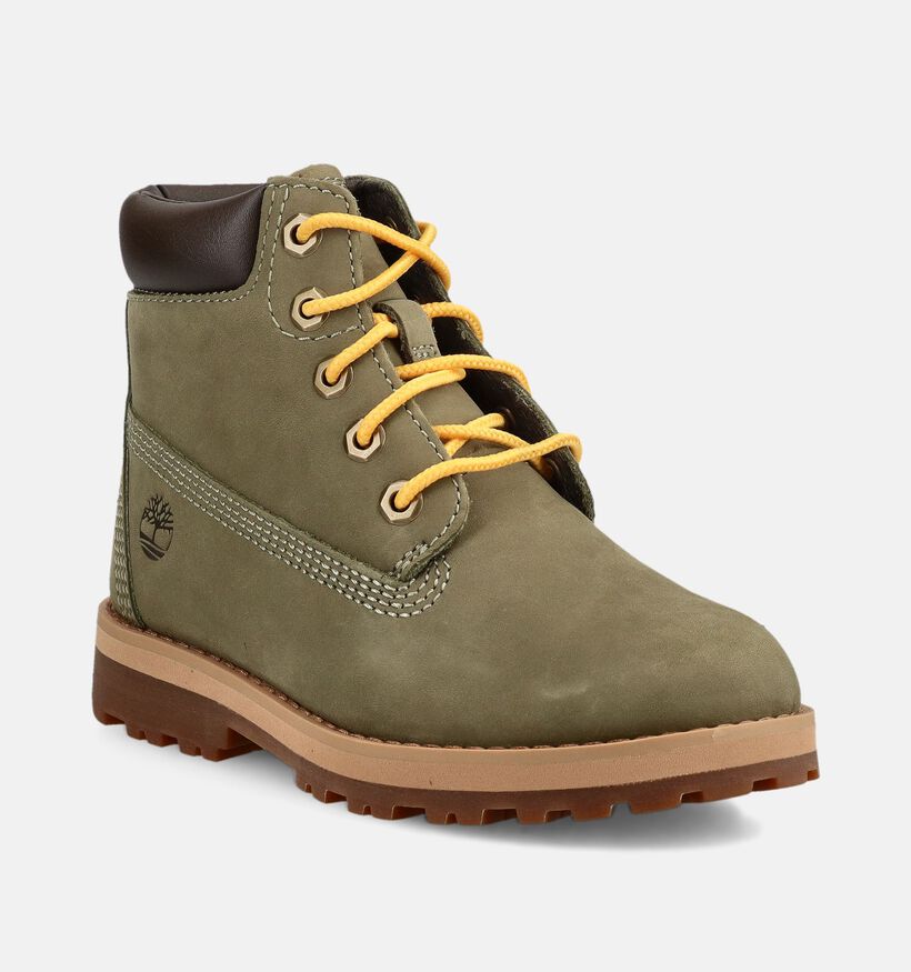 Timberland Courma Kid 6 Inch Groene Boots met Veter voor jongens (377353) - geschikt voor steunzolen