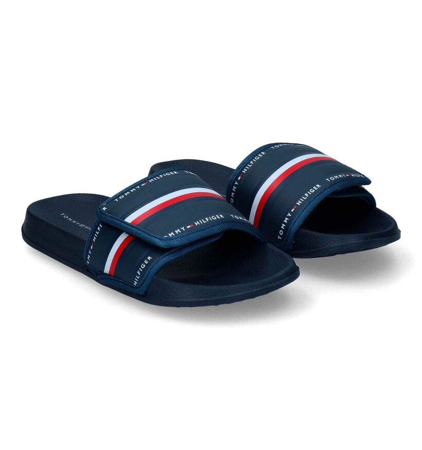 Tommy Hilfiger Blauwe Badslippers voor jongens (303938)