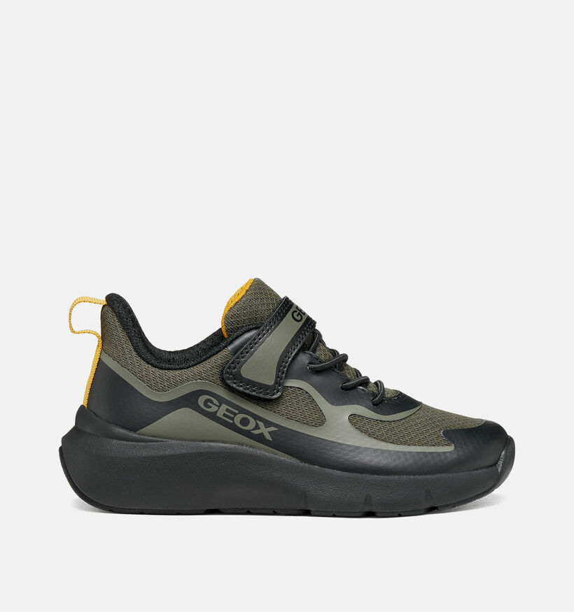 Geox Pro Ran Boy Zwarte/Groene Sneakers voor jongens (376241) - geschikt voor steunzolen