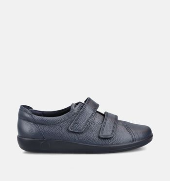 ECCO Soft Low Chaussures plates Noir/Blanc/Bleu