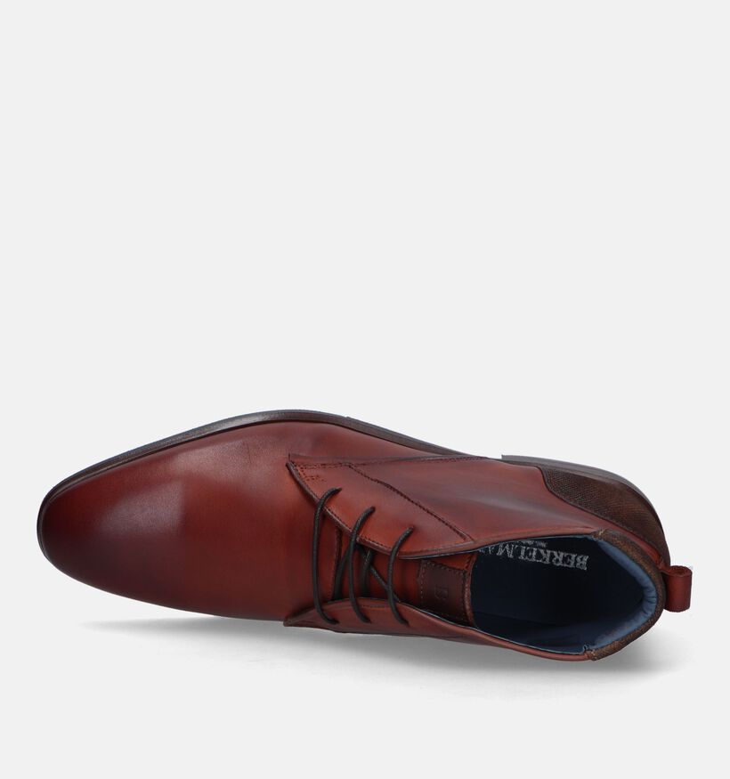 Berkelmans Alastaro Cognac Geklede Veterschoenen voor heren (331387) - geschikt voor steunzolen