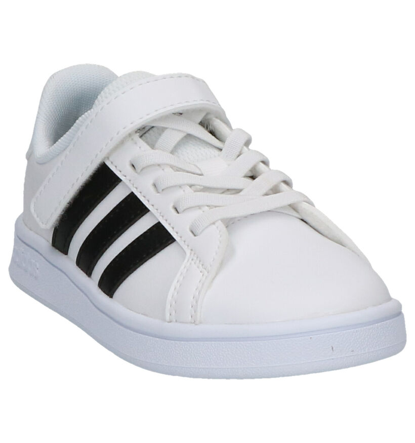 adidas Grand Court C Witte Sneakers voor jongens (318923)