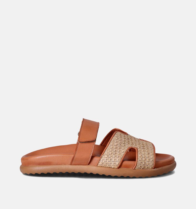 Laurent David Cognac Slippers voor dames (357848)