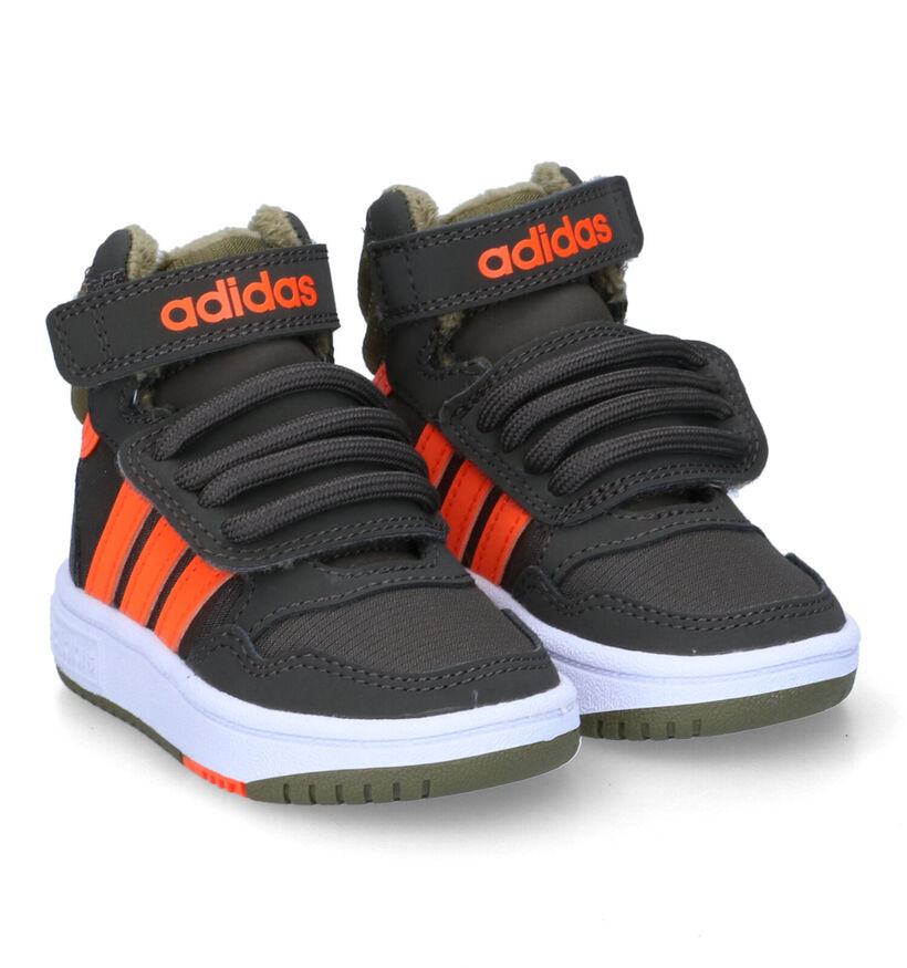 adidas Hoops Mid 3.0 Kaki Sneakers voor jongens (314982) - geschikt voor steunzolen