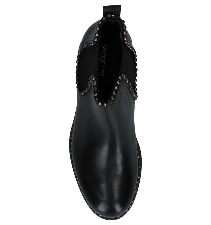 Zwarte Chelsea Boots Progetto in leer (234172)