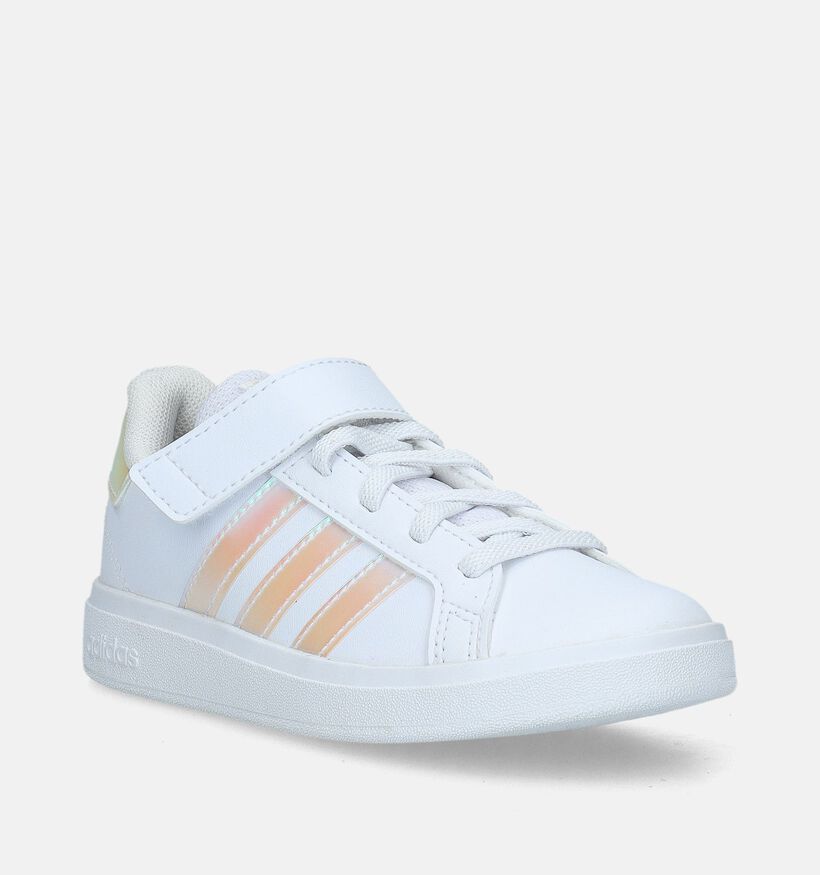 adidas Grand Court 2.0 EL Baskets en Blanc pour filles (332129) - pour semelles orthopédiques