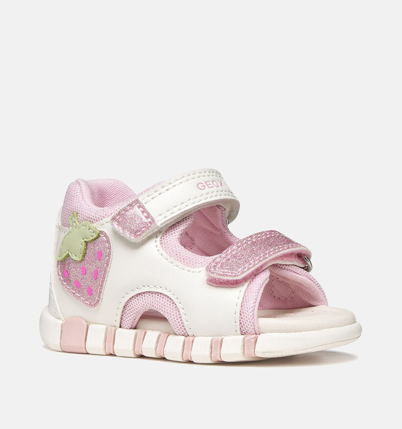 Geox Iupidoo Strawberry Sandales pour b&eacute;b&eacute; en Blanc/Rose pour filles (368871)