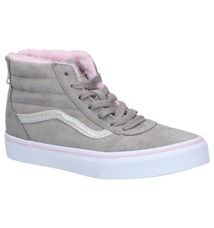 Vans Ward Hi Grijze Skatesneakers in daim (264179)