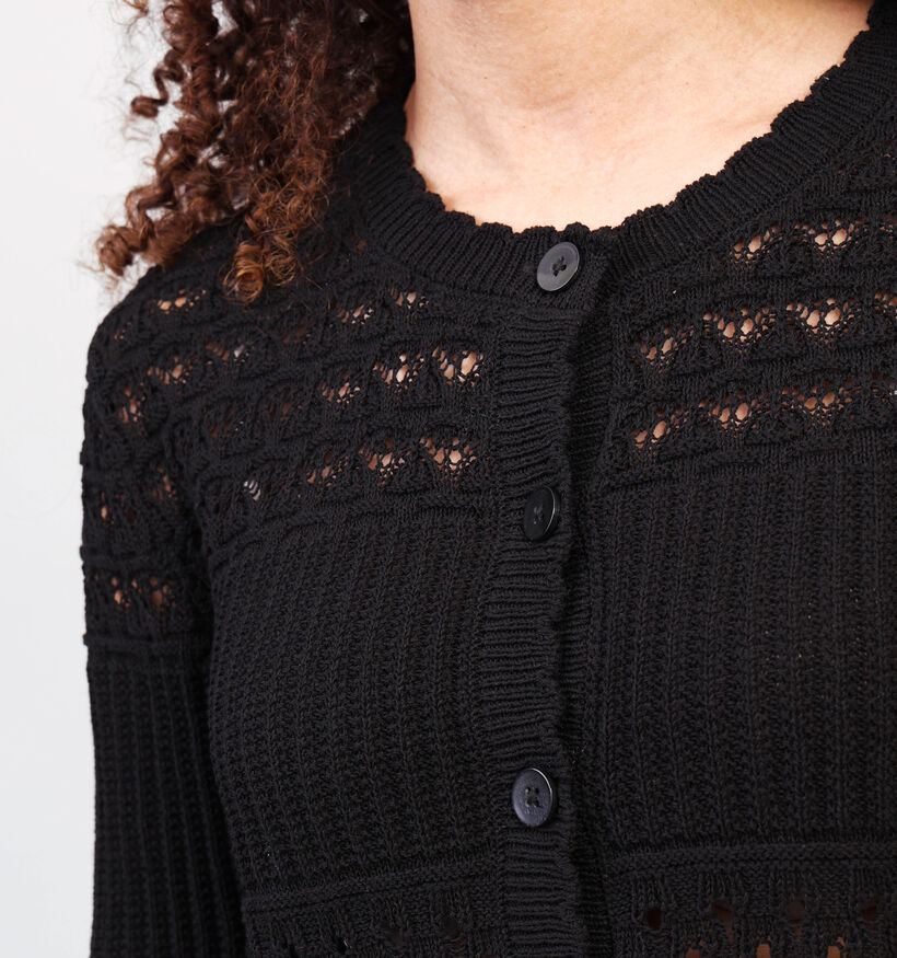 Vero Moda Dania Zwarte Cardigan met knopen voor dames (352162)