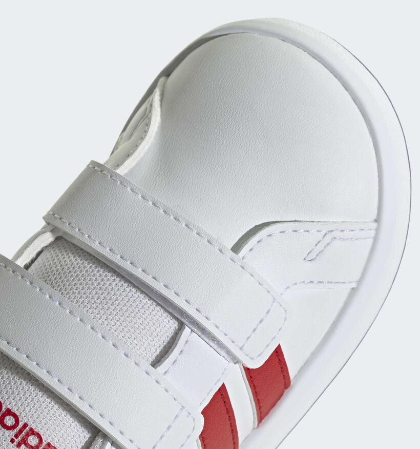 adidas Grand Court 3.0 Baskets basses en Blanc pour filles, gar&ccedil;ons (375386) - pour semelles orthop&eacute;diques