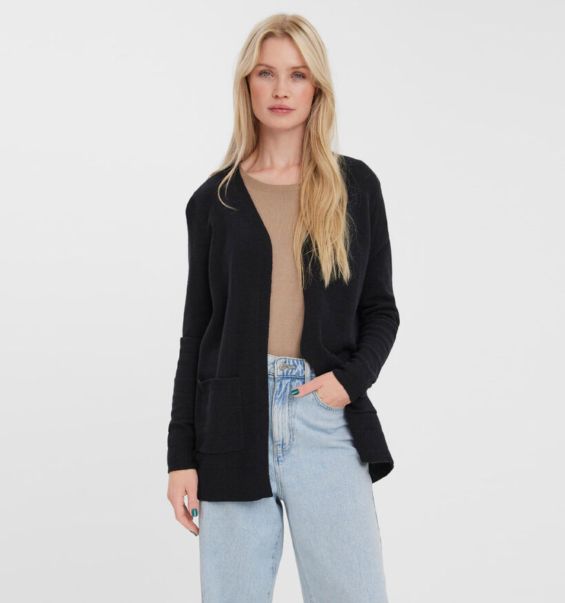 Vero Moda Lillie Cardigan tricoté en Noir pour femmes (328956)