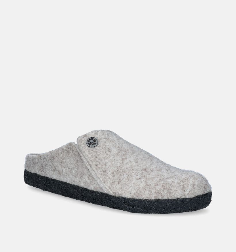 Birkenstock Zermatt Wool Felt Beige Pantoffels voor dames (343966)