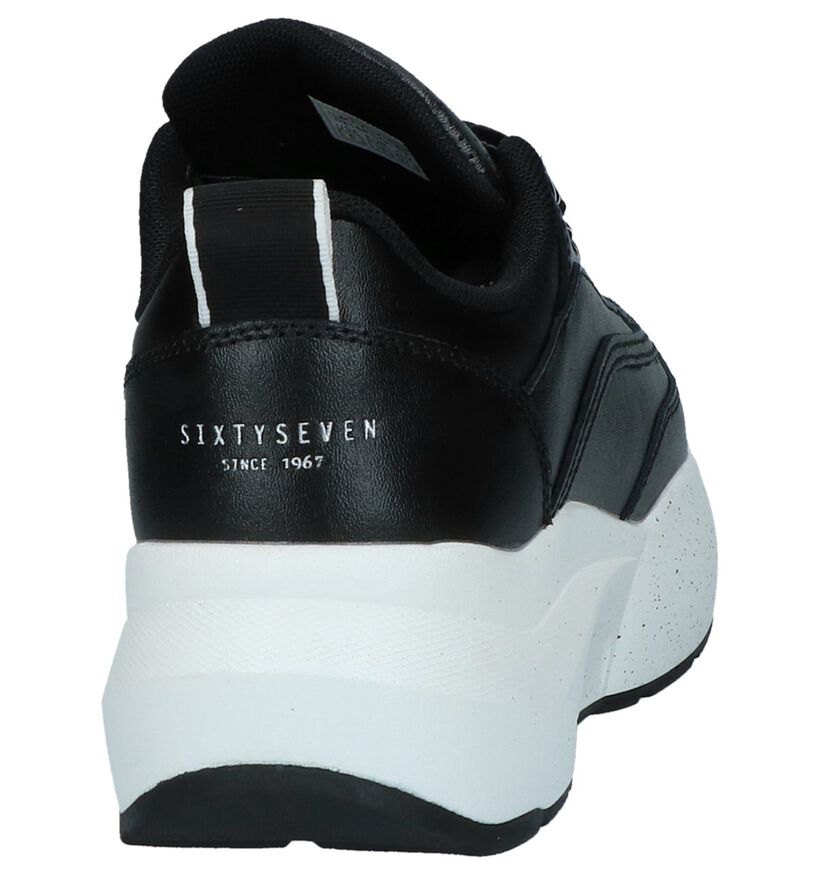Zwarte Nineties Sneakers Sixtyseven in leer (230549)
